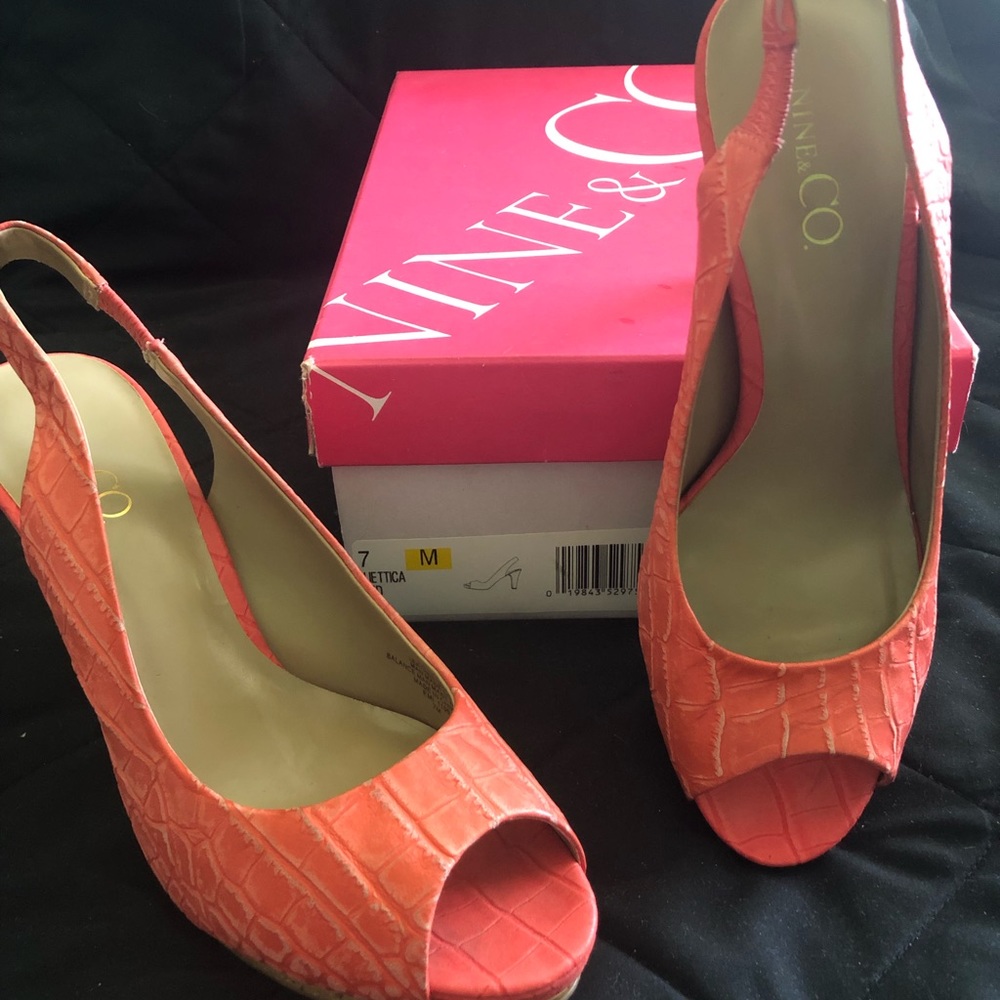 Orange/ coral heels